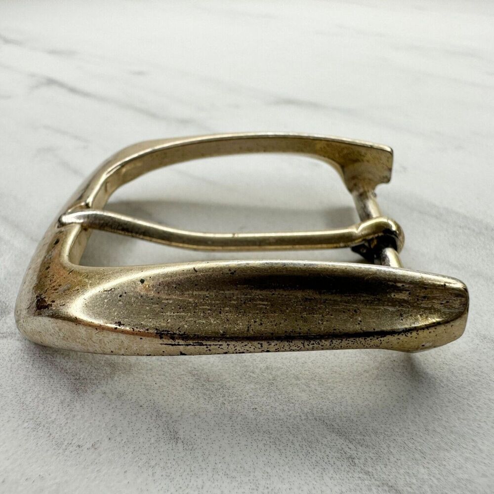 Vintage Silver Tone Simple Basic Belt Buckle - image 5